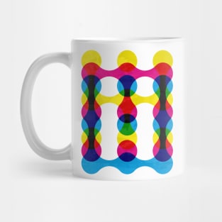 CMY Metaball Colour Mix Vertical Grunge Typography Mug